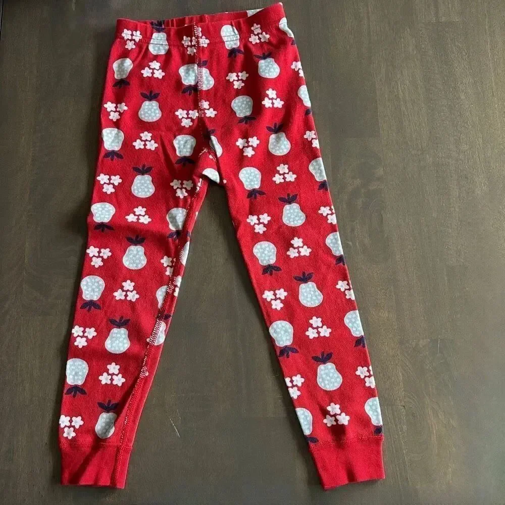 Hanna Andersson size 4 Pear Tree Holiday Long John Pajamas
